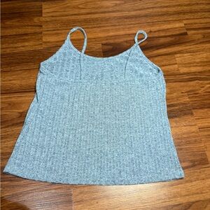Gray Women's Ribbed Tank Top